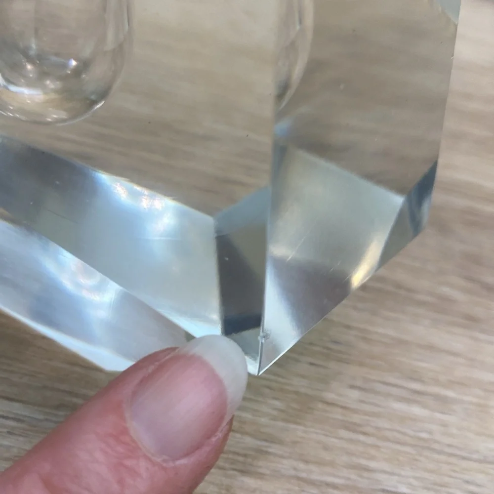 MCM Timo Sarpaneva Ittalia Finland Cristal‎ Block Bud Vase